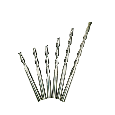 8mm 5/16 অ্যালয় স্পাইরাল মিলিং কাটার 35 ডিগ্রি কপার লেপ এন্ড মিল হেলিক্স অ্যাঙ্গেল